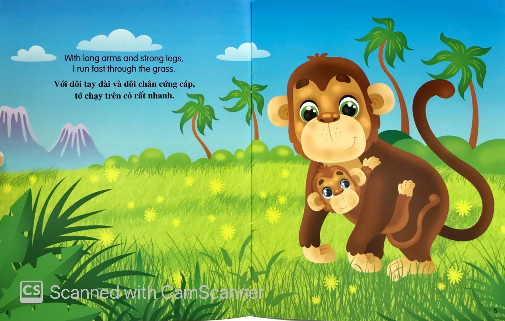 những câu chuyện về thế giới động vật - tớ là một chú khỉ - i am a monkey (song ngữ anh-việt) - Ảnh 3