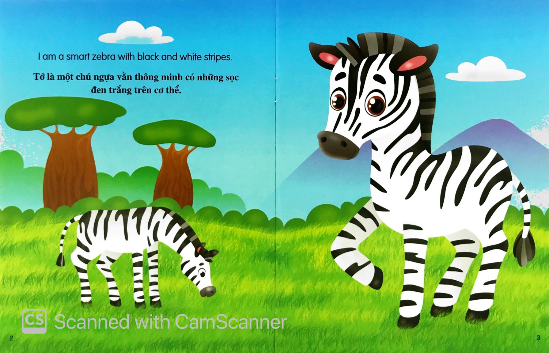 những câu chuyện về thế giới động vật - tớ là một chú ngựa vằn - i am a zebra (song ngữ anh-việt) - Ảnh 2