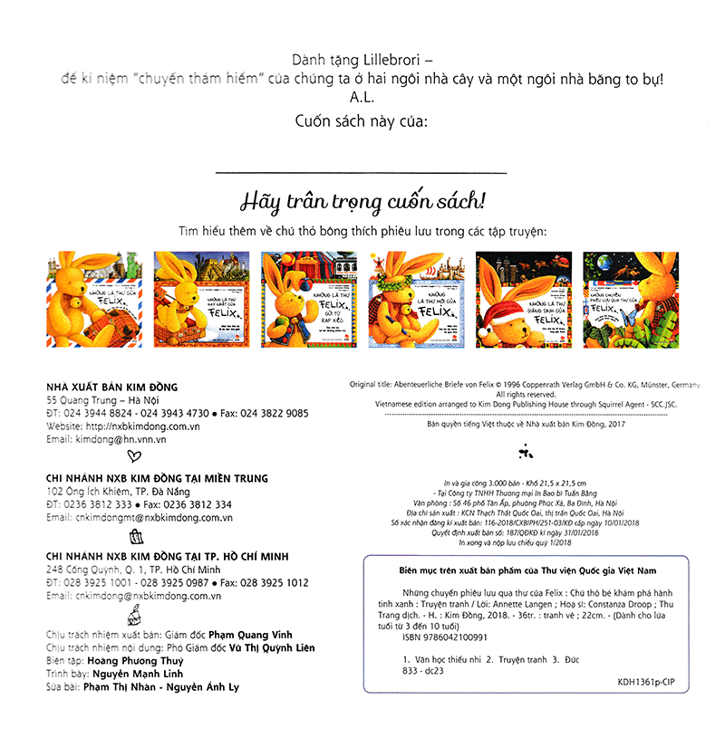 những chuyến phiêu lưu qua thư của felix - chú thỏ bé khám phá hành tinh xanh (tái bản 2019) - Ảnh 4