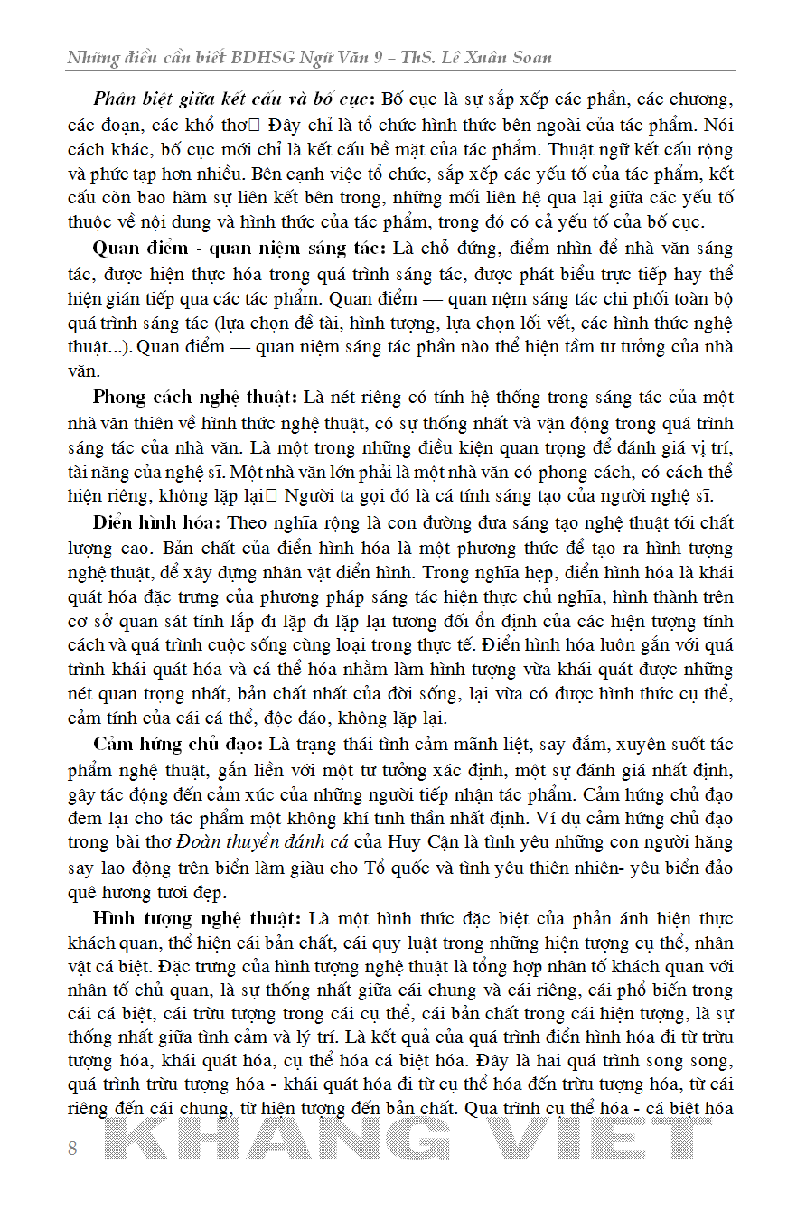 những điều cần biết bồi dưỡng học sinh giỏi ngữ văn lớp 9 (phiên bản mới nhất) - Ảnh 10
