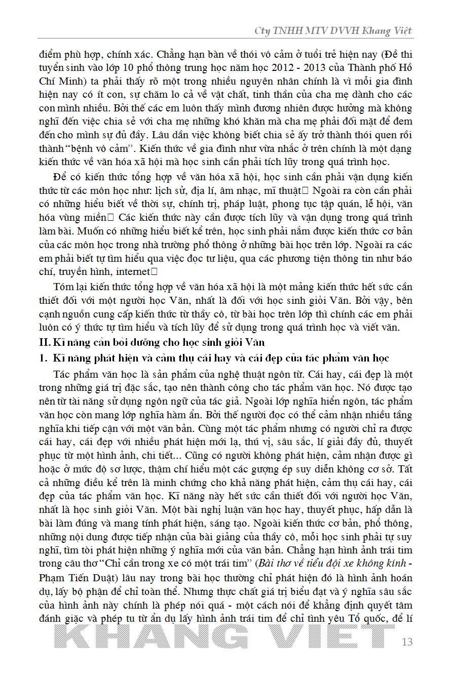những điều cần biết bồi dưỡng học sinh giỏi ngữ văn lớp 9 (phiên bản mới nhất) - Ảnh 15