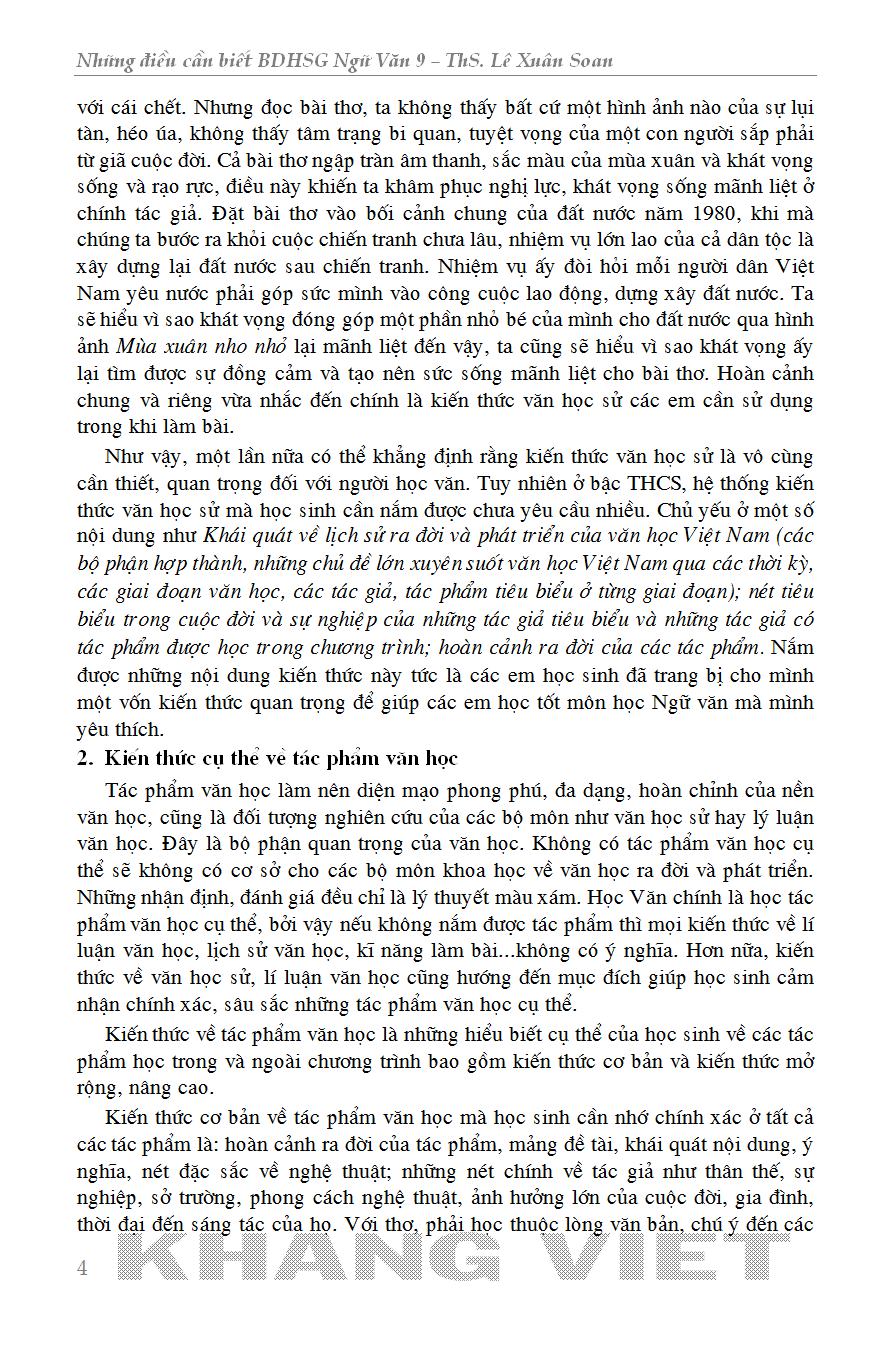 những điều cần biết bồi dưỡng học sinh giỏi ngữ văn lớp 9 (phiên bản mới nhất) - Ảnh 6