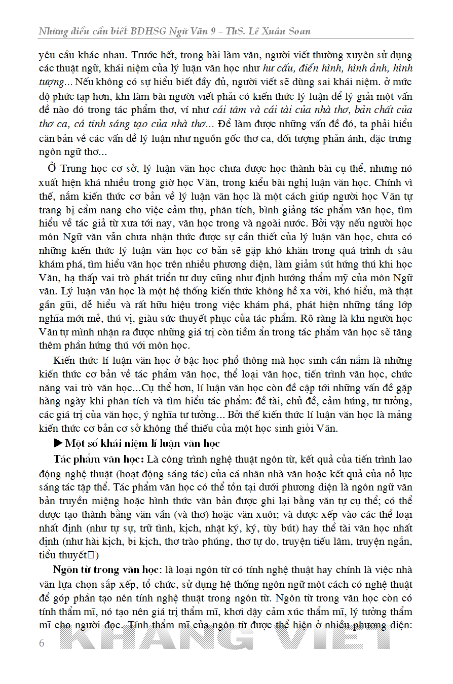 những điều cần biết bồi dưỡng học sinh giỏi ngữ văn lớp 9 (phiên bản mới nhất) - Ảnh 8