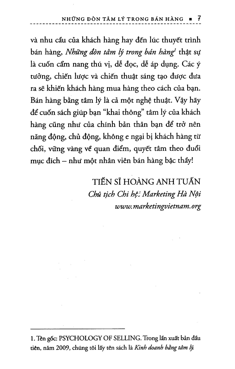 những đòn tâm lý trong bán hàng (tái bản) - Ảnh 6