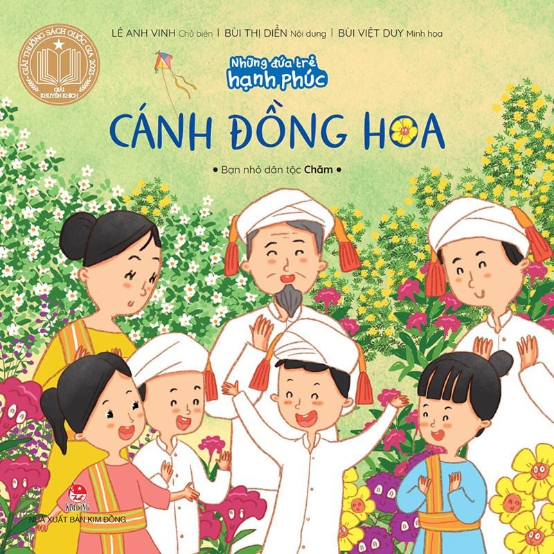 những đứa trẻ hạnh phúc - cánh đồng hoa - bạn nhỏ dân tộc chăm (tái bản 2024) - Ảnh 3