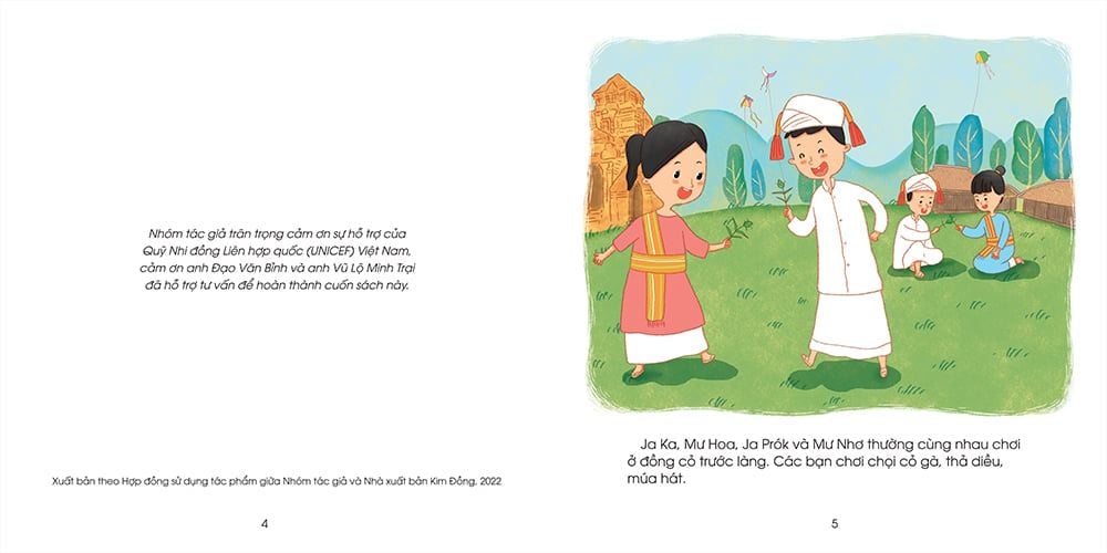 những đứa trẻ hạnh phúc - cánh đồng hoa - bạn nhỏ dân tộc chăm (tái bản 2024) - Ảnh 4