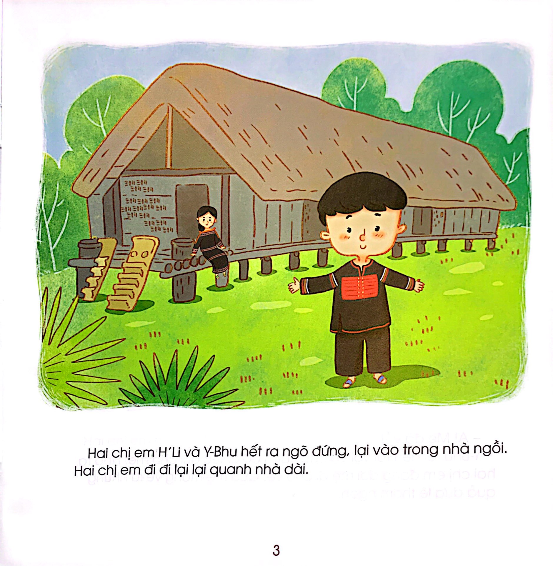 những đứa trẻ hạnh phúc - cây dưa lê và hai đứa trẻ - bạn nhỏ dân tộc ê đê (tái bản 2024) - Ảnh 3