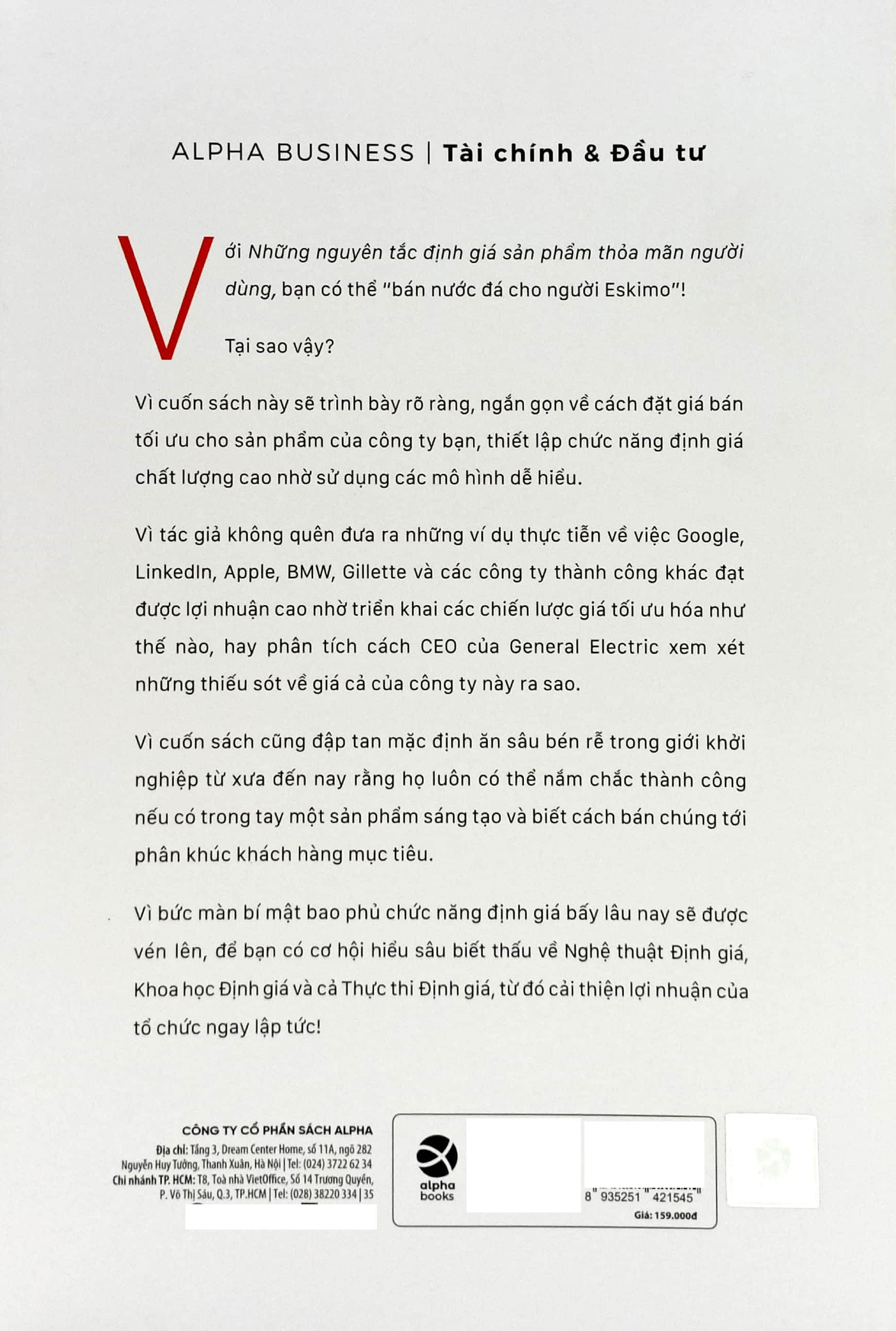những nguyên tắc định giá sản phẩm thỏa mãn người dùng (tái bản 2024) - Ảnh 7