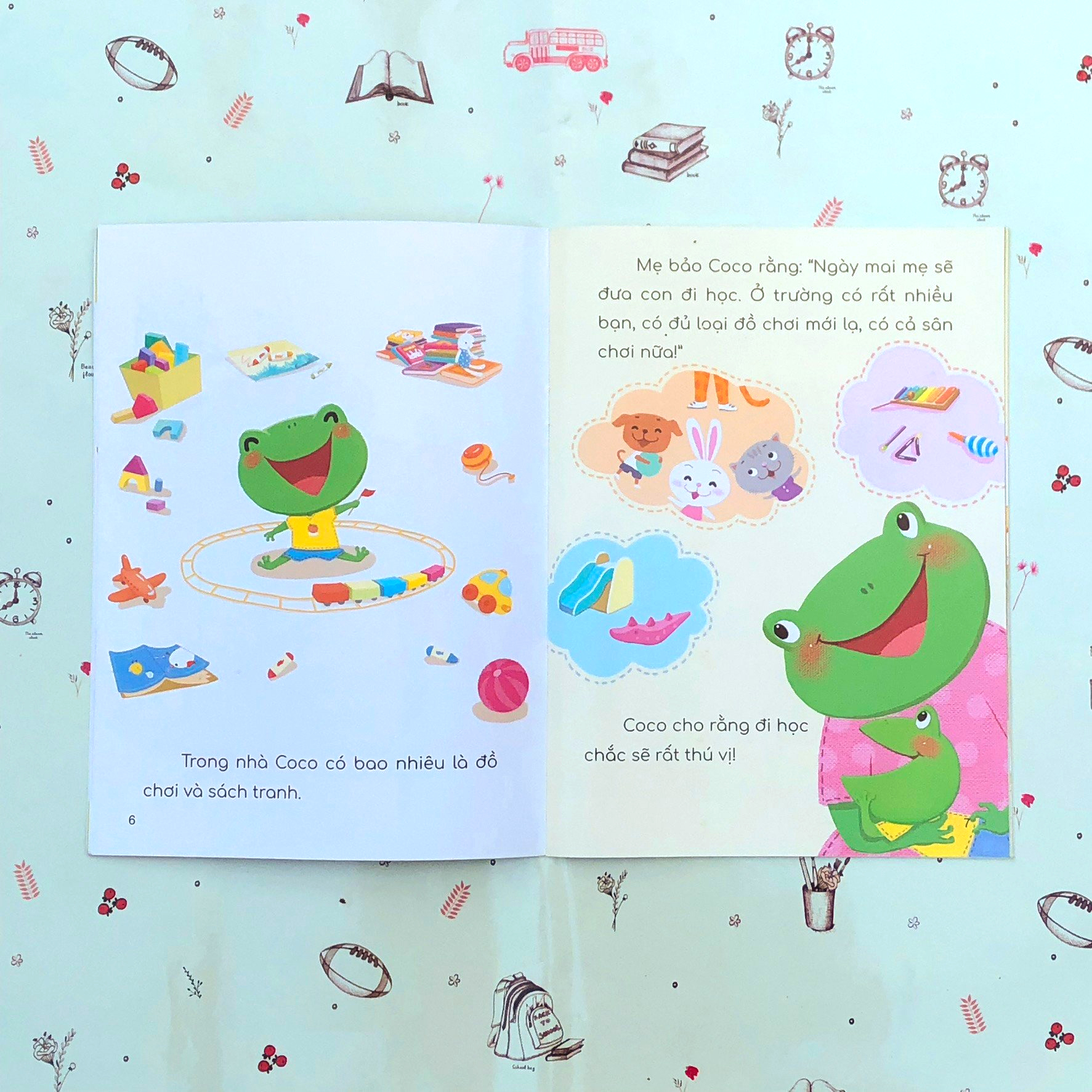 những trải nghiệm đầu đời của bé - coco đi học - Ảnh 3
