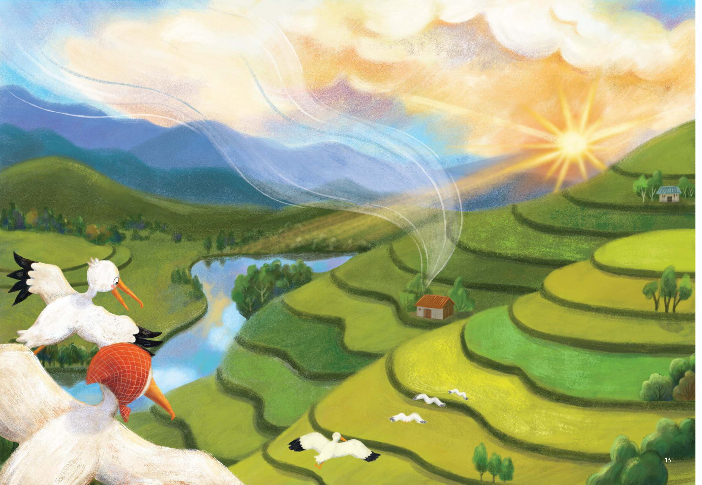 Những Truyện Hay Viết Cho Thiếu Nhi - Phiên Bản Sách Tranh - Bồ Nông Có Hiếu - Ảnh 7