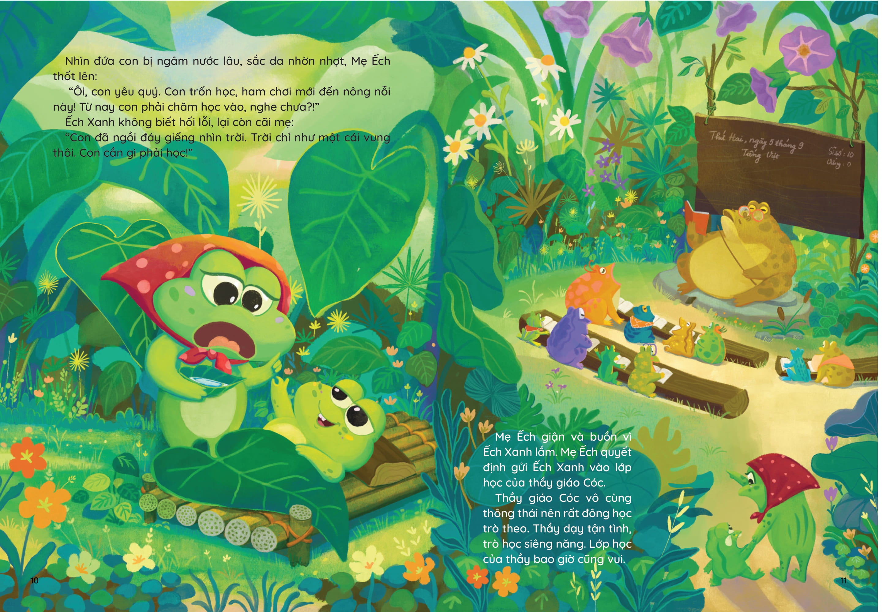 Những Truyện Hay Viết Cho Thiếu Nhi - Phiên Bản Sách Tranh - Ếch Xanh Đi Học - Ảnh 6