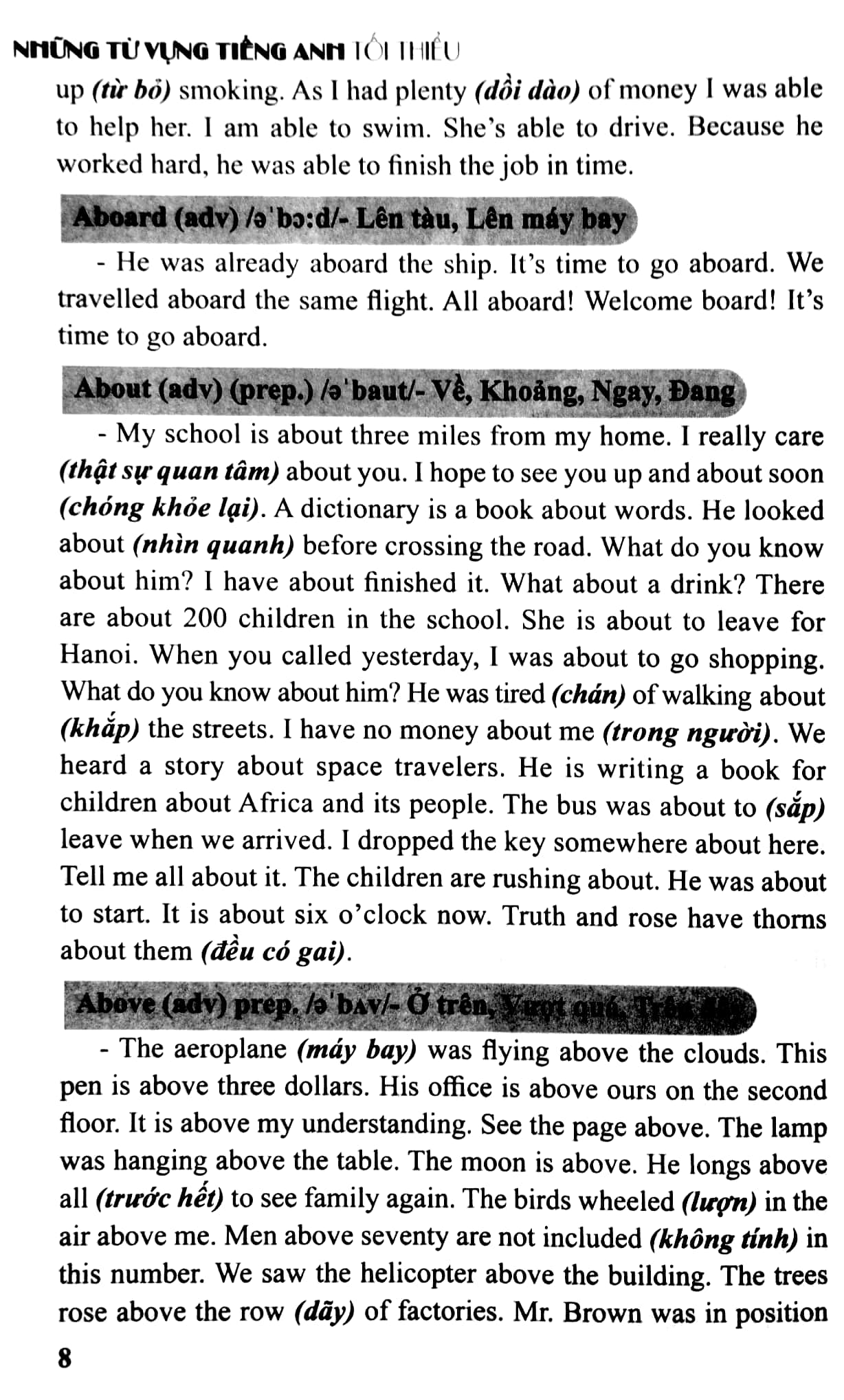 những từ vựng tiếng anh tối thiểu - Ảnh 7