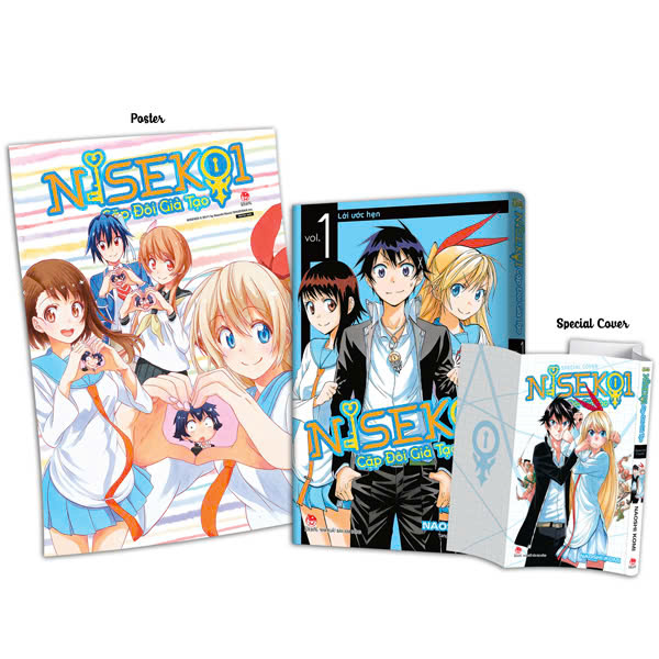 Bộ Nisekoi - Cặp Đôi Giả Tạo - Tập 1 - Lời Ước Hẹn - Tặng Kèm Special Cover + Poster