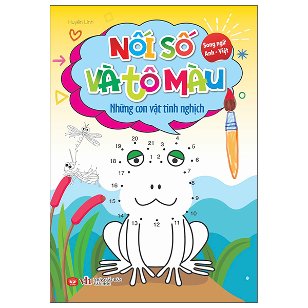 Nối Số Và Tô Màu - Những Con Vật Tinh Nghịch - Song Ngữ Anh-Việt