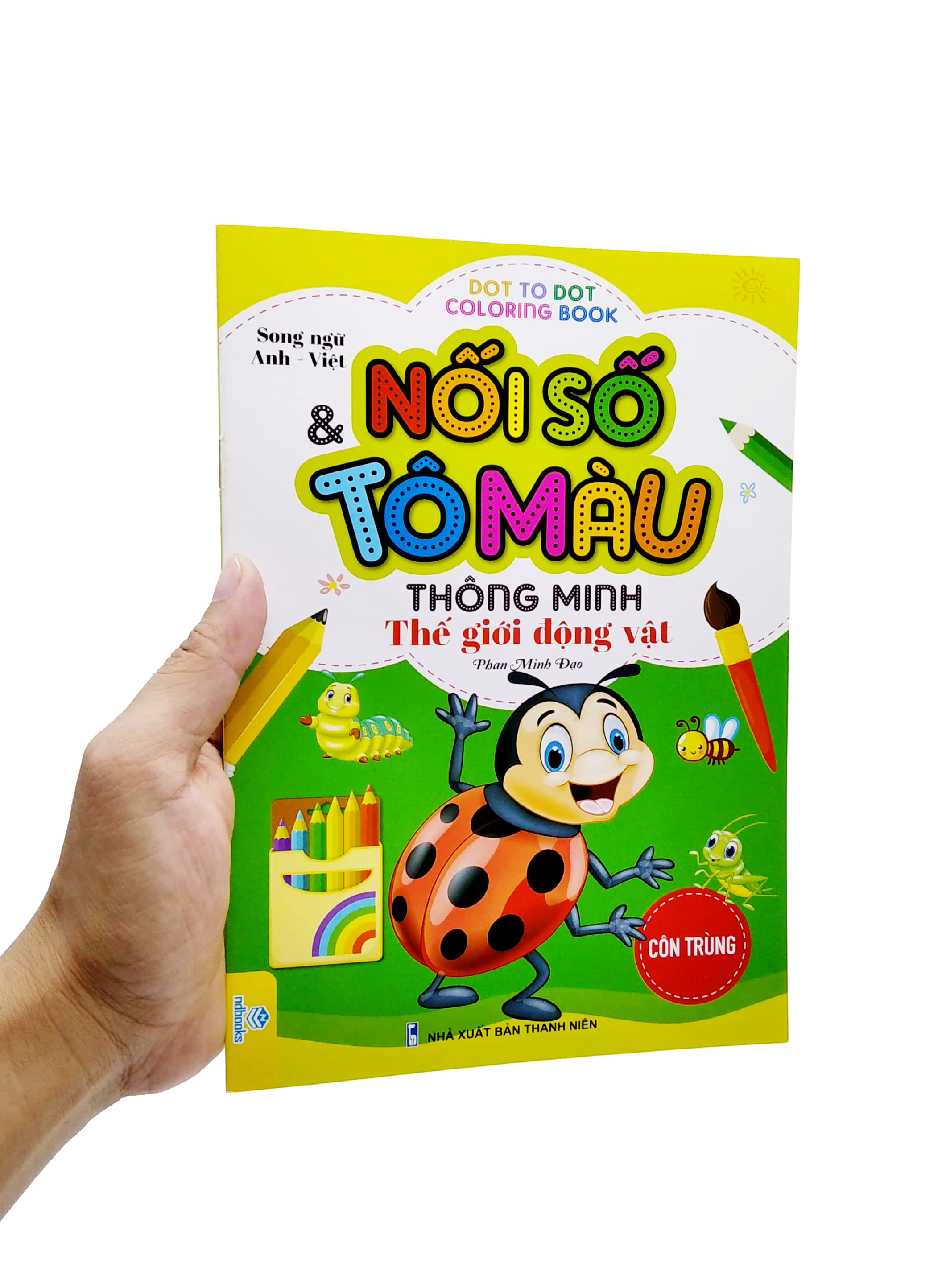 nối số và tô màu thông minh: thế giới động vật - côn trùng (song ngữ anh - việt) - Ảnh 7