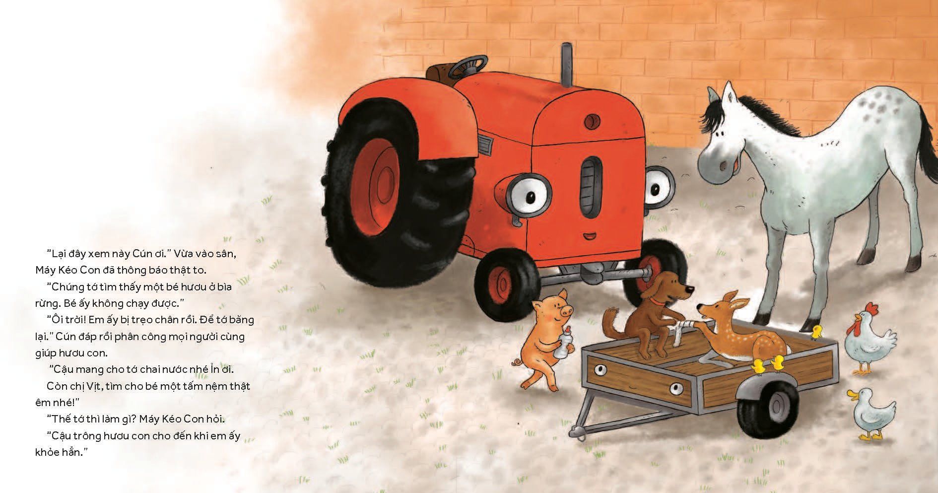 nông trại vui vẻ - máy kéo con và bé hươu - Ảnh 7