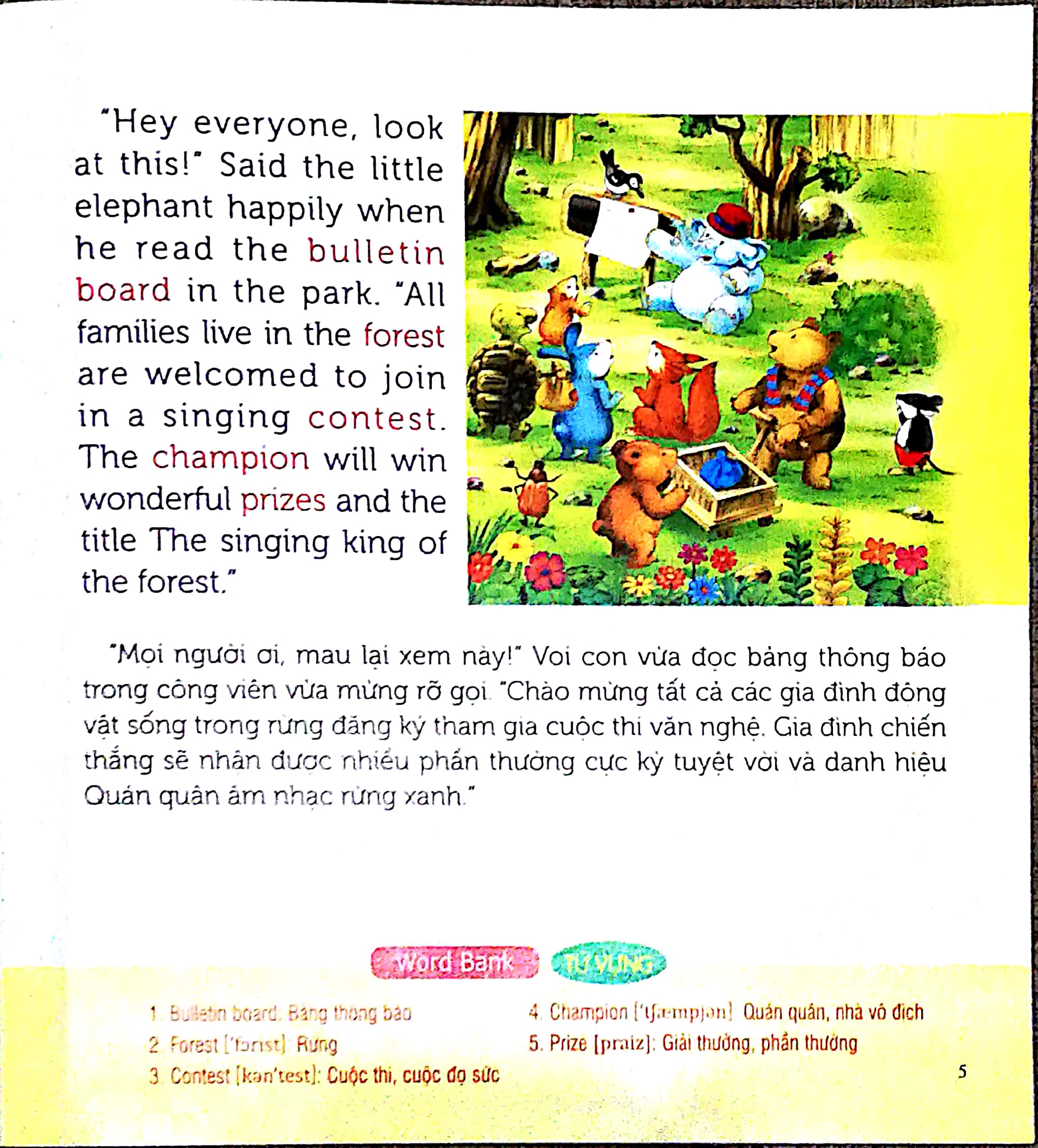 nuôi dưỡng tâm hồn - truyện tranh song ngữ anh - việt - bé tìm hiểu về thiên nhiên - Ảnh 2