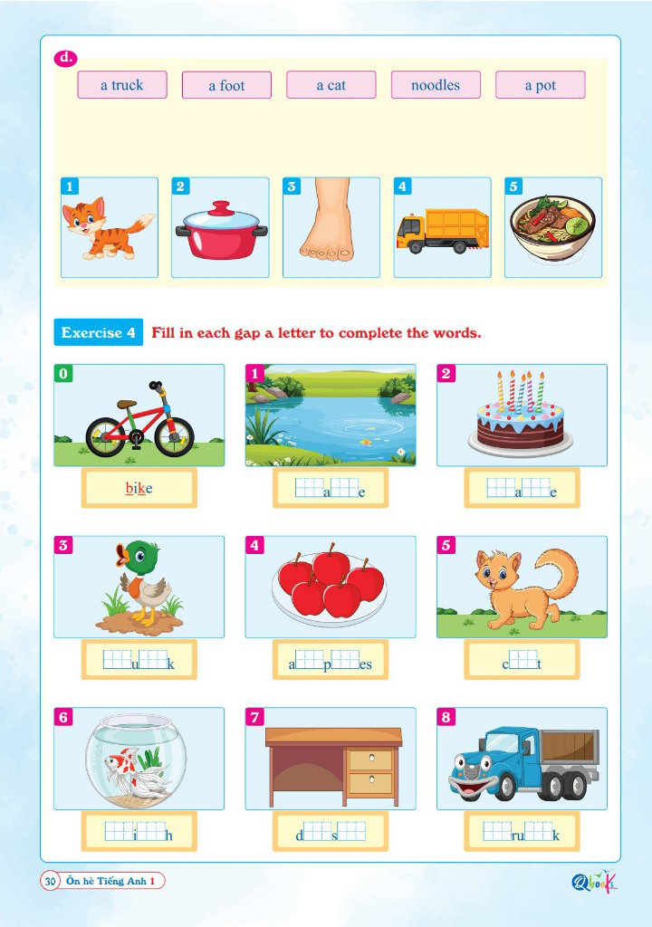 ôn hè tiếng anh 1 - dành cho học sinh lớp 1 lên lớp 2 - Ảnh 7