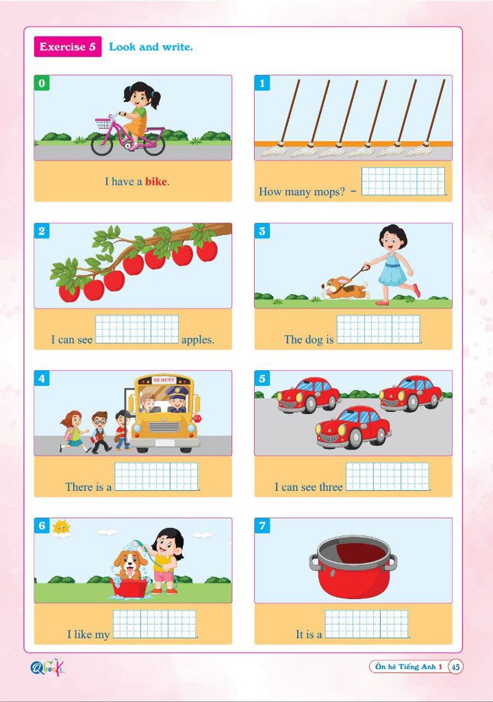 ôn hè tiếng anh 1 - dành cho học sinh lớp 1 lên lớp 2 - Ảnh 9