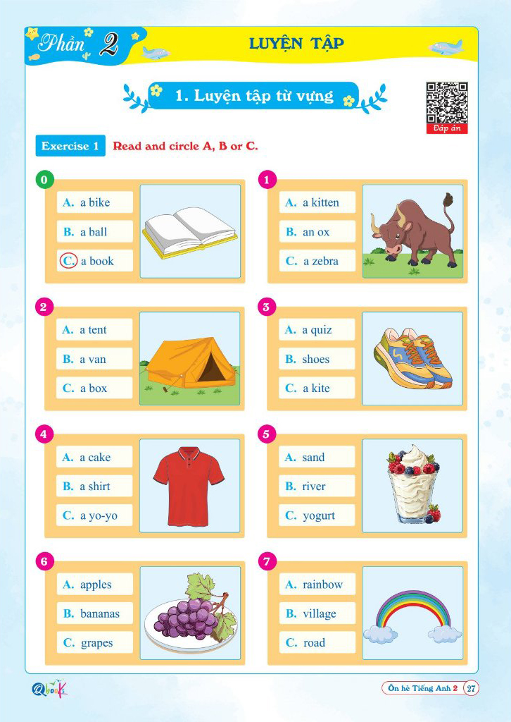 ôn hè tiếng anh 2 - dành cho học sinh lớp 2 lên lớp 3 - Ảnh 7