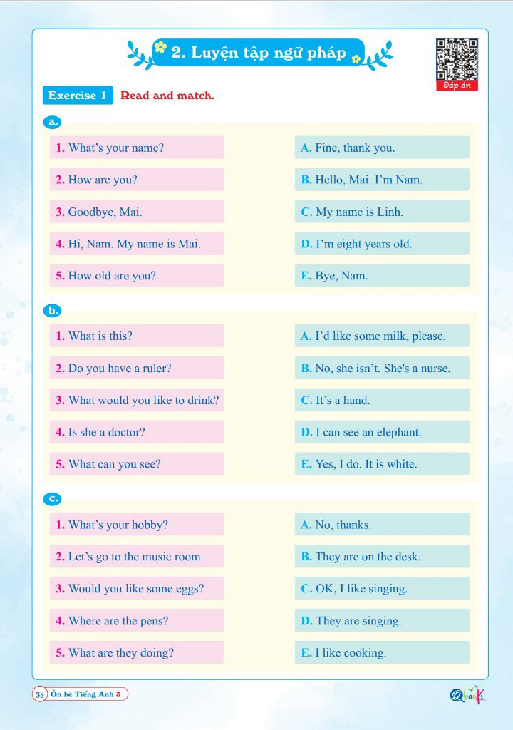 ôn hè tiếng anh 3 - dành cho học sinh lớp 3 lên lớp 4 - Ảnh 9