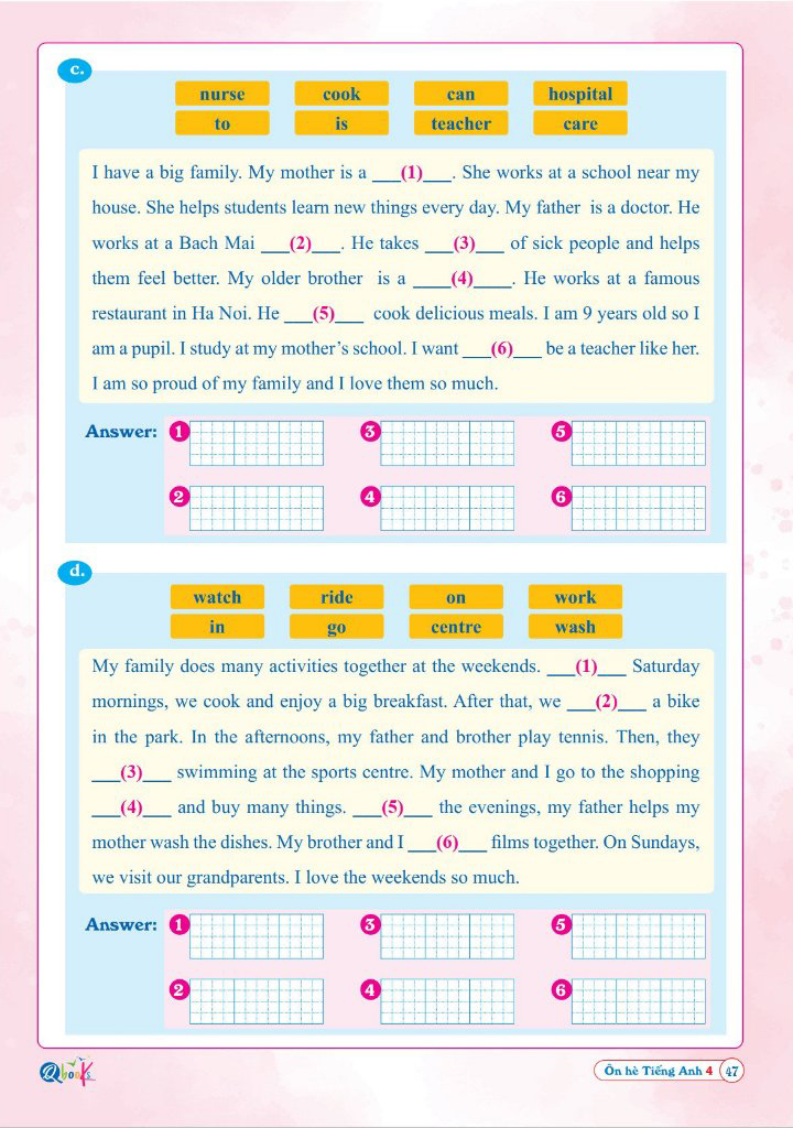 ôn hè tiếng anh 4 - dành cho học sinh lớp 4 lên lớp 5 - Ảnh 10