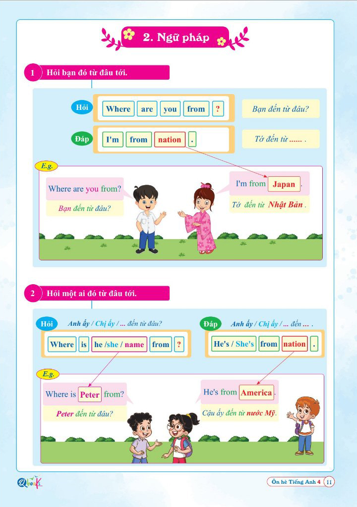 ôn hè tiếng anh 4 - dành cho học sinh lớp 4 lên lớp 5 - Ảnh 6