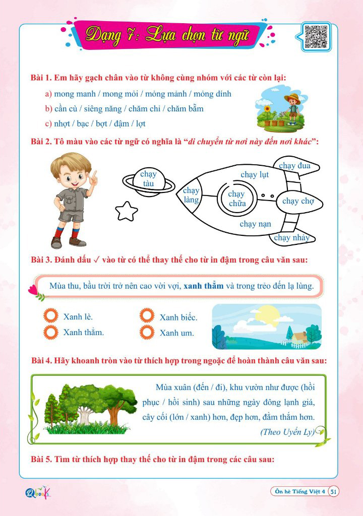 ôn hè tiếng việt 4 - dành cho học sinh lớp 4 lên lớp 5 - Ảnh 8
