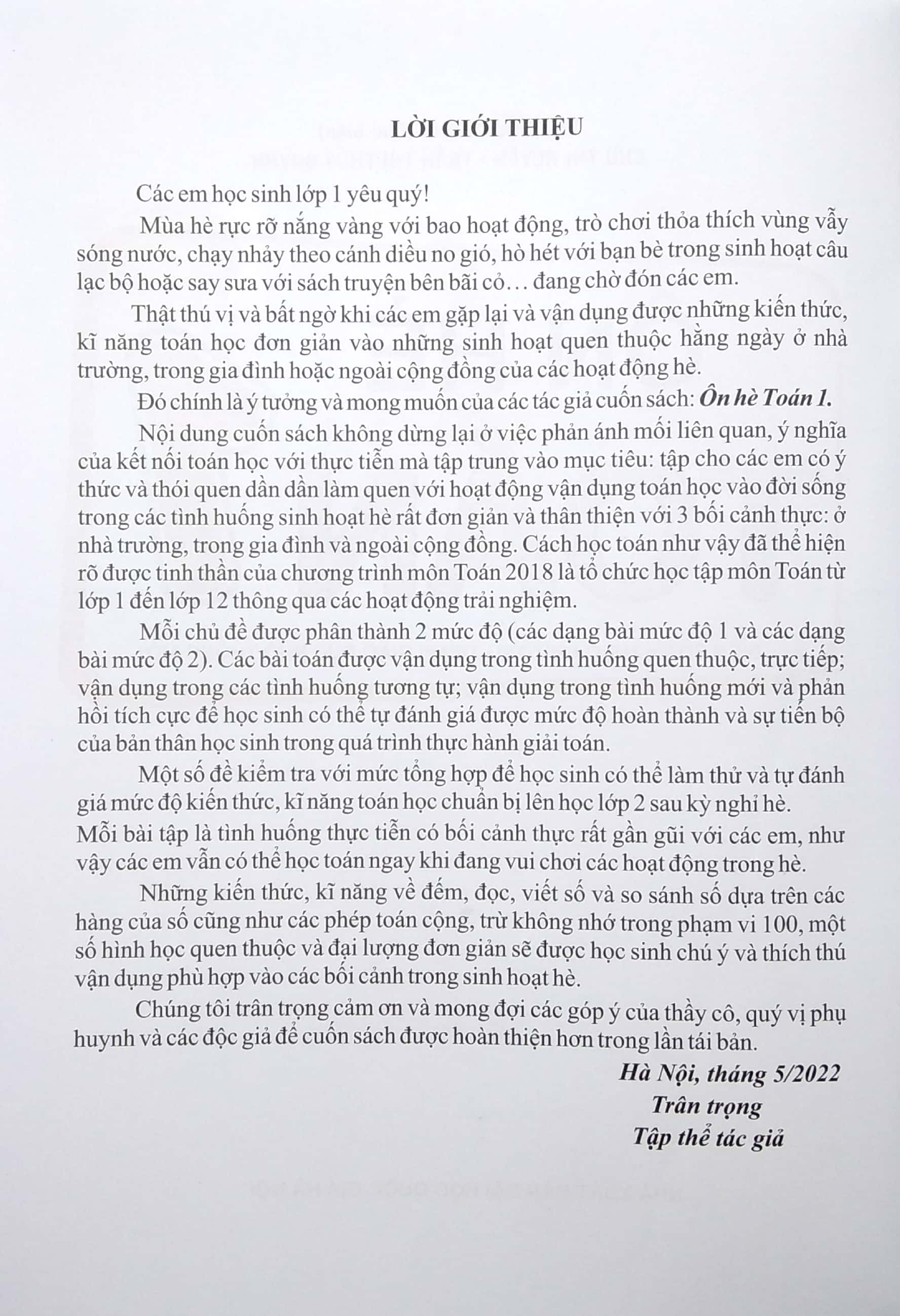 ôn hè toán 1 (biên soạn theo chương trình giáo dục phổ thông mới) - Ảnh 3