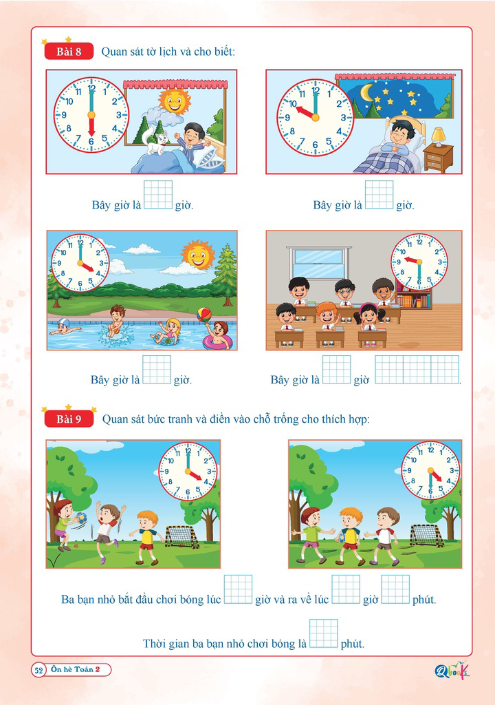 ôn hè toán 2 (dành cho học sinh lớp 2 lên lớp 3) (tái bản 2024) - Ảnh 6