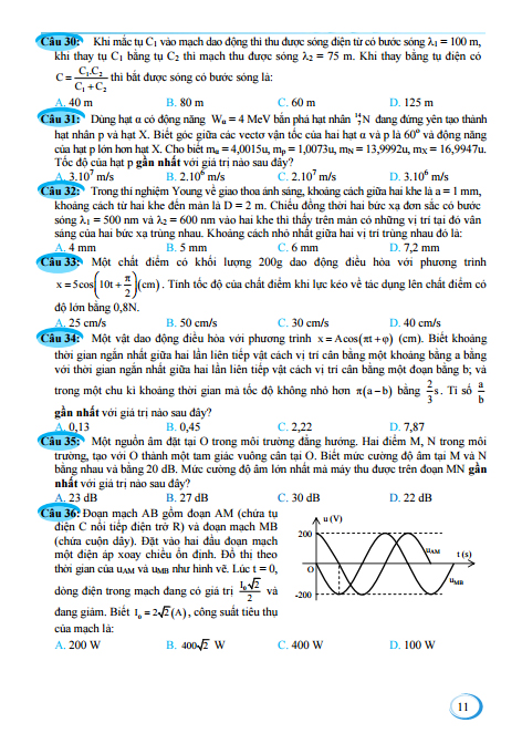 ôn luyện đề thi mẫu thpt quốc gia 2019 - môn vật lí - Ảnh 11