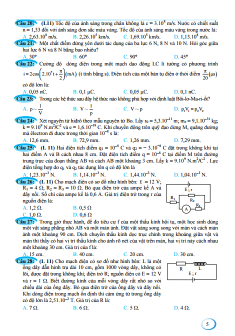 ôn luyện đề thi mẫu thpt quốc gia 2019 - môn vật lí - Ảnh 5