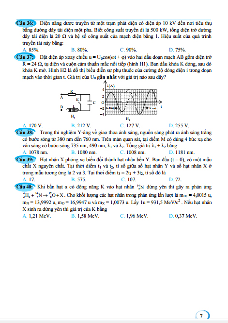 ôn luyện đề thi mẫu thpt quốc gia 2019 - môn vật lí - Ảnh 7