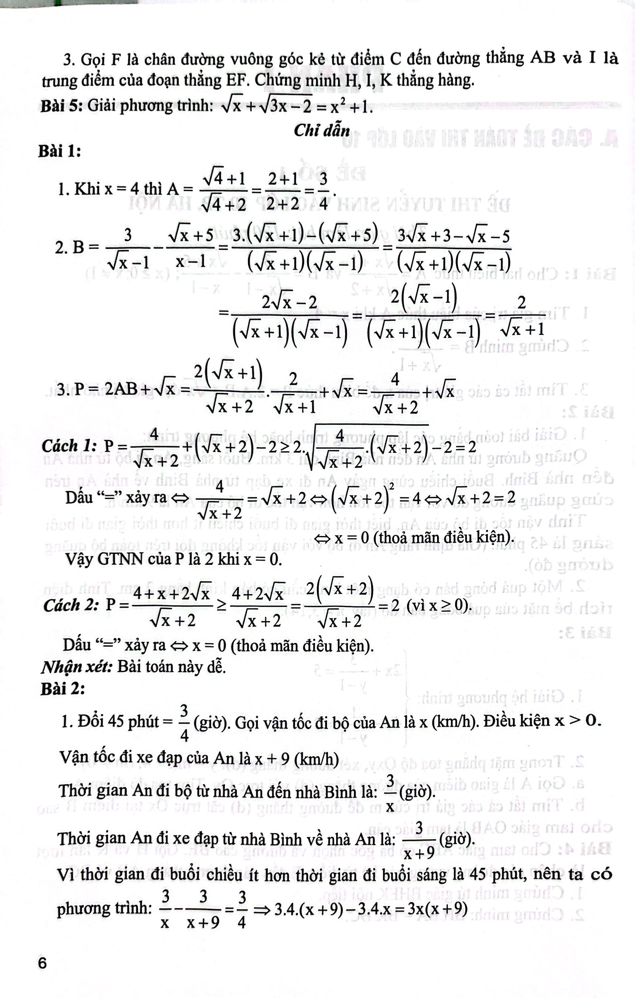 Ôn Luyện Môn Toán Thi Vào Lớp 10 - Ảnh 5