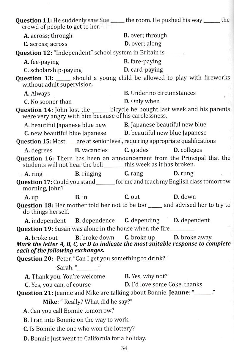 ôn luyện thi tốt nghiệp thpt năm 2024 - môn tiếng anh - Ảnh 9