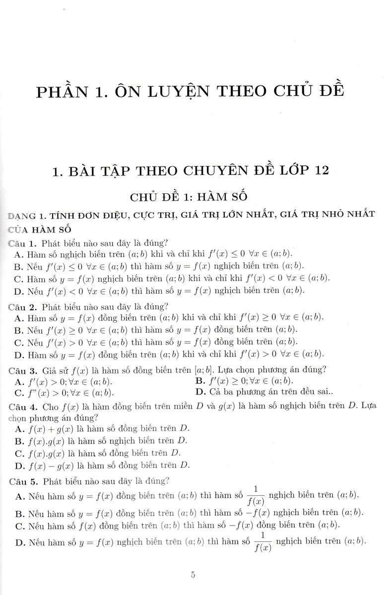 ôn luyện thi tốt nghiệp thpt năm 2024 - môn toán - Ảnh 4