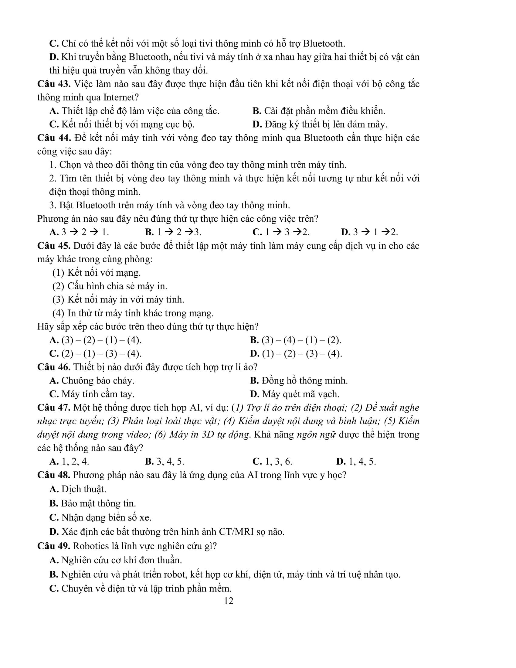 Ôn Luyện Thi Tốt Nghiệp THPT Theo Chương Trình GDPT Mới - Môn Tin Học - Ảnh 12