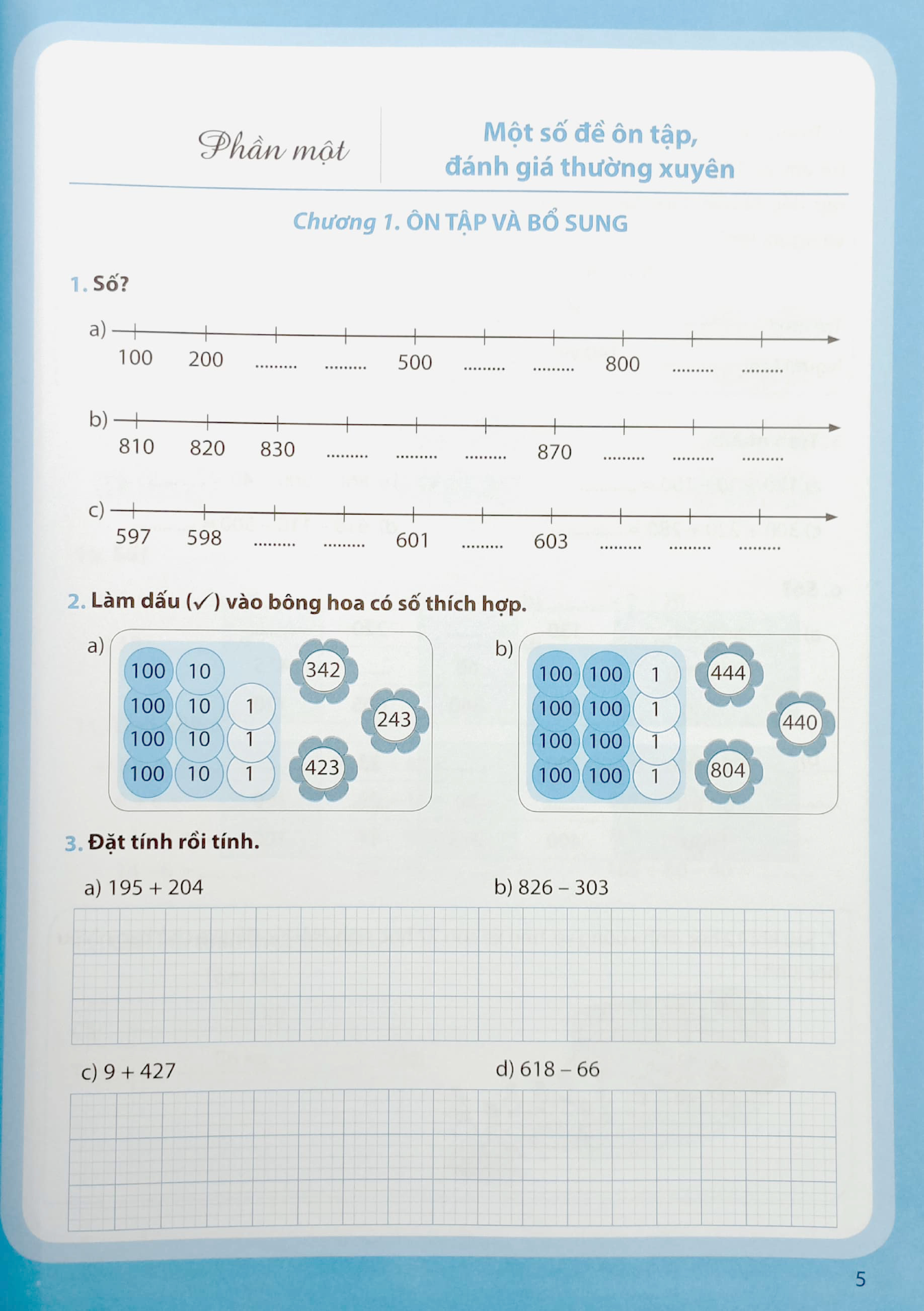 ôn tập, đánh giá định kì môn toán lớp 3 (bộ sách chân trời sáng tạo) (2022) - Ảnh 4