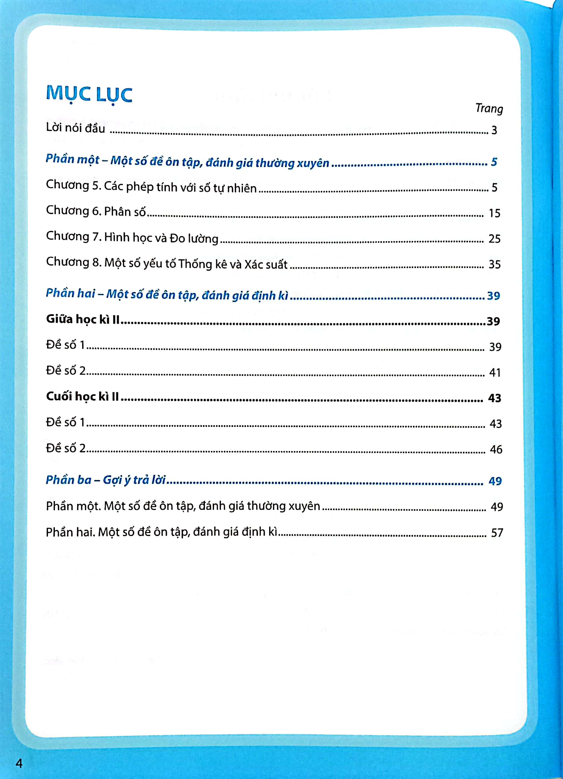 ôn tập, đánh giá định kì môn toán lớp 4 - tập 2 (chân trời) (chuẩn) - Ảnh 4