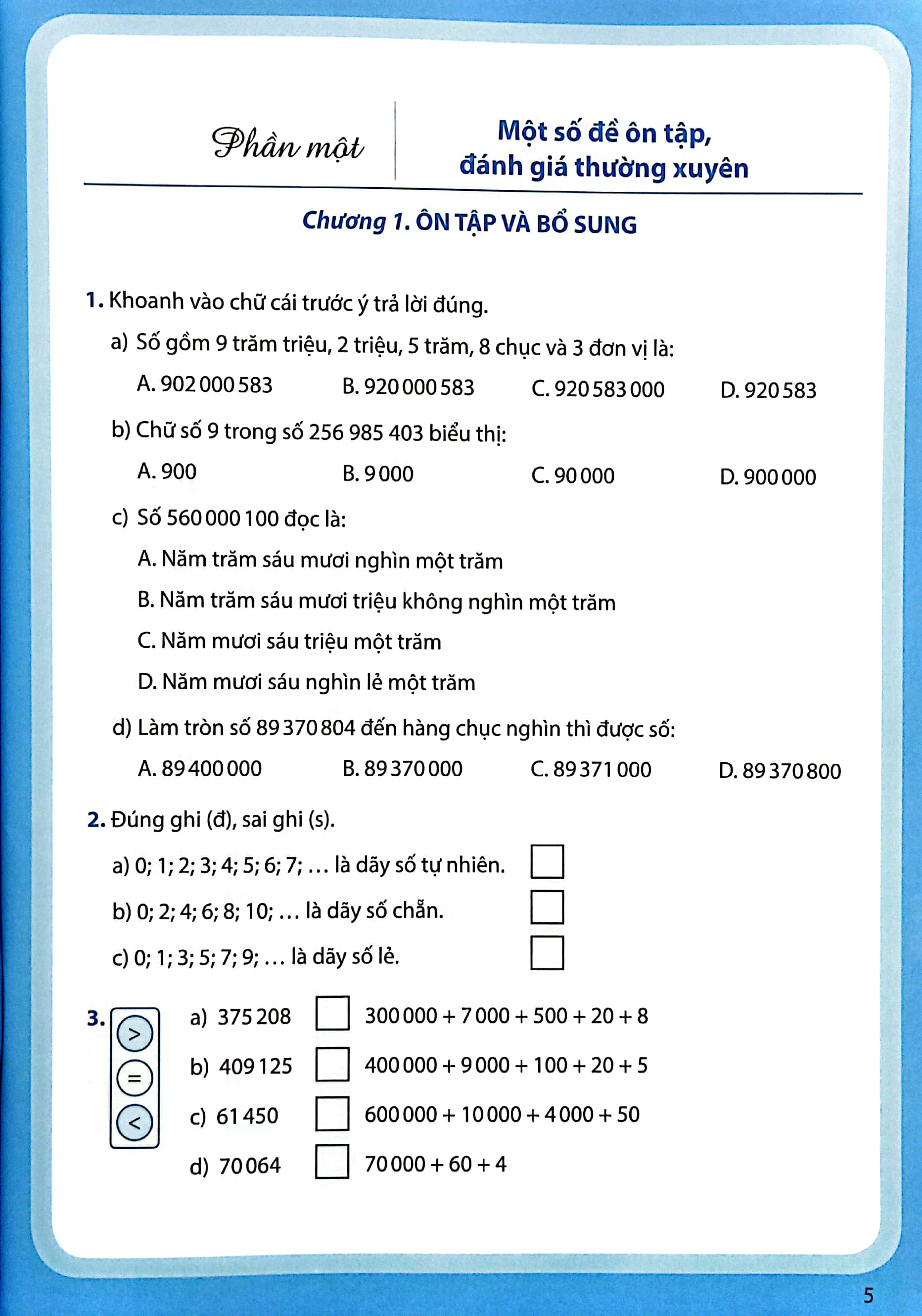 ôn tập, đánh giá định kì môn toán lớp 5 - tập 1 (chân trời) (chuẩn) - Ảnh 5