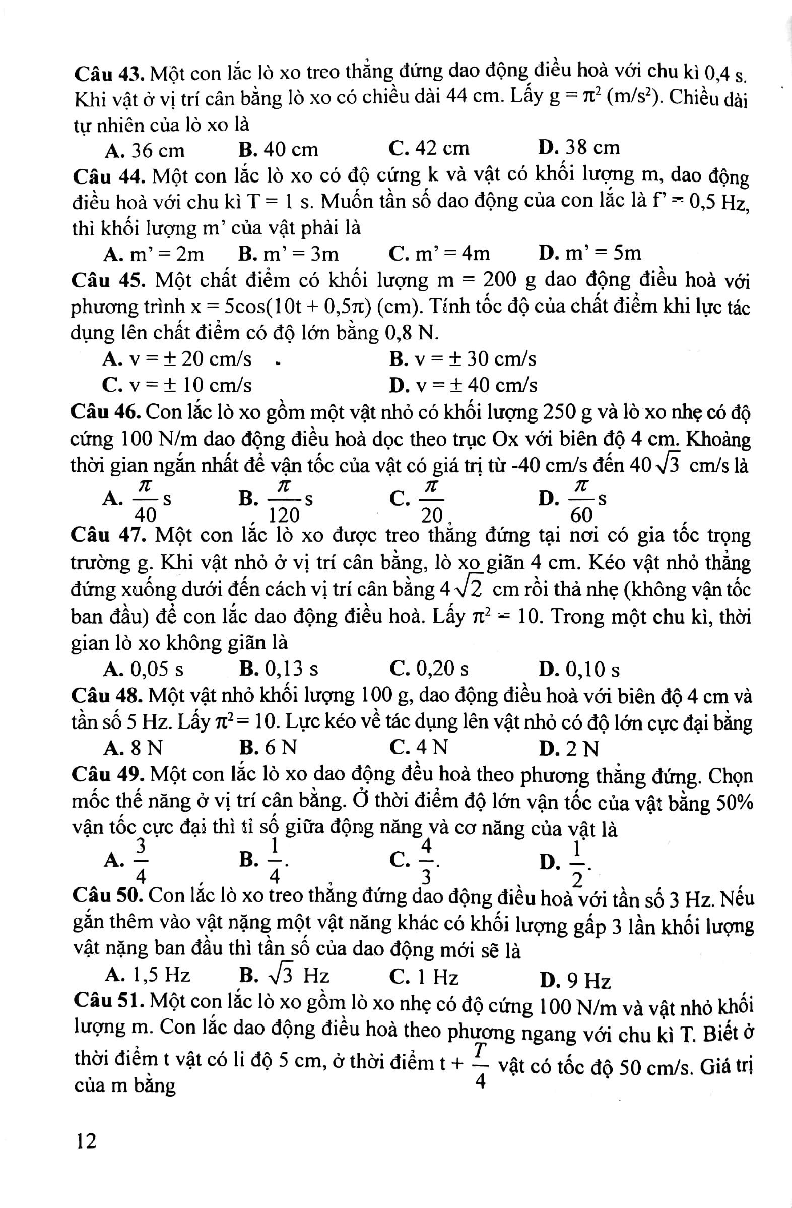 ôn tập luyện thi trắc nghiệm luyện thi thpt quốc gia 2020 - khoa học tự nhiên (vật lí - hóa học - sinh học) - Ảnh 10