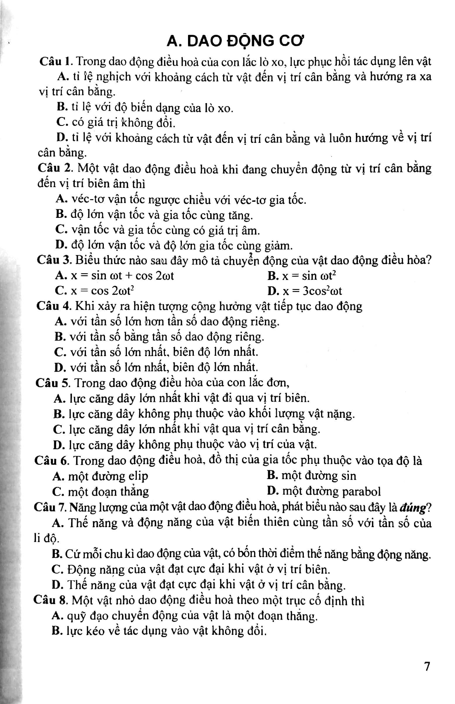 ôn tập luyện thi trắc nghiệm luyện thi thpt quốc gia 2020 - khoa học tự nhiên (vật lí - hóa học - sinh học) - Ảnh 5