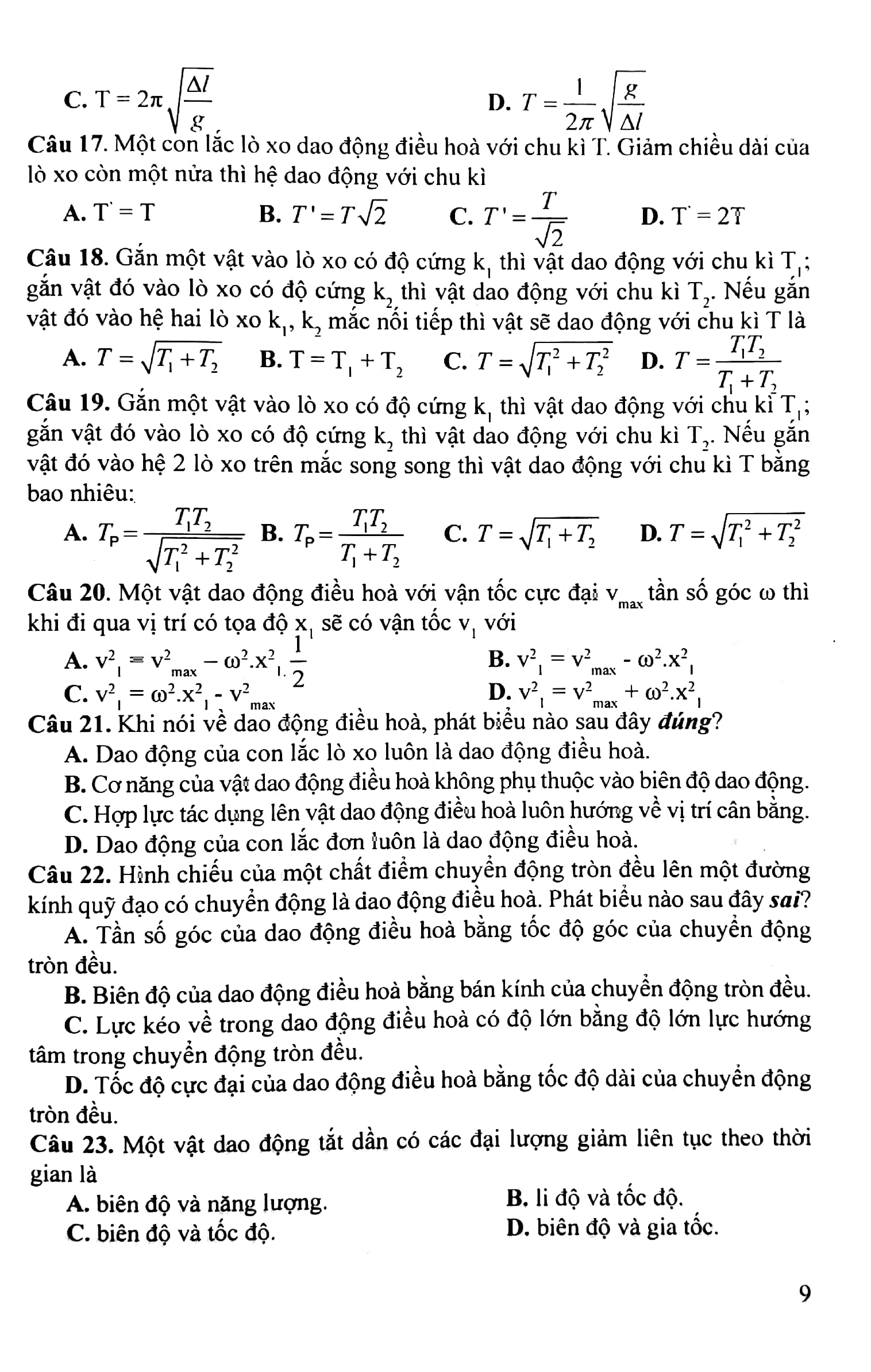 ôn tập luyện thi trắc nghiệm luyện thi thpt quốc gia 2020 - khoa học tự nhiên (vật lí - hóa học - sinh học) - Ảnh 7
