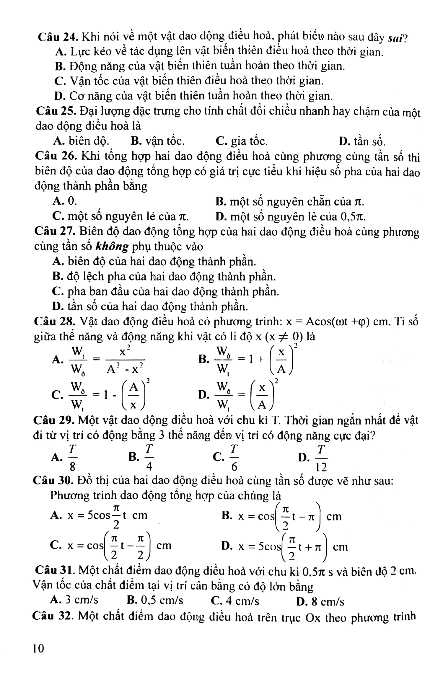 ôn tập luyện thi trắc nghiệm luyện thi thpt quốc gia 2020 - khoa học tự nhiên (vật lí - hóa học - sinh học) - Ảnh 8