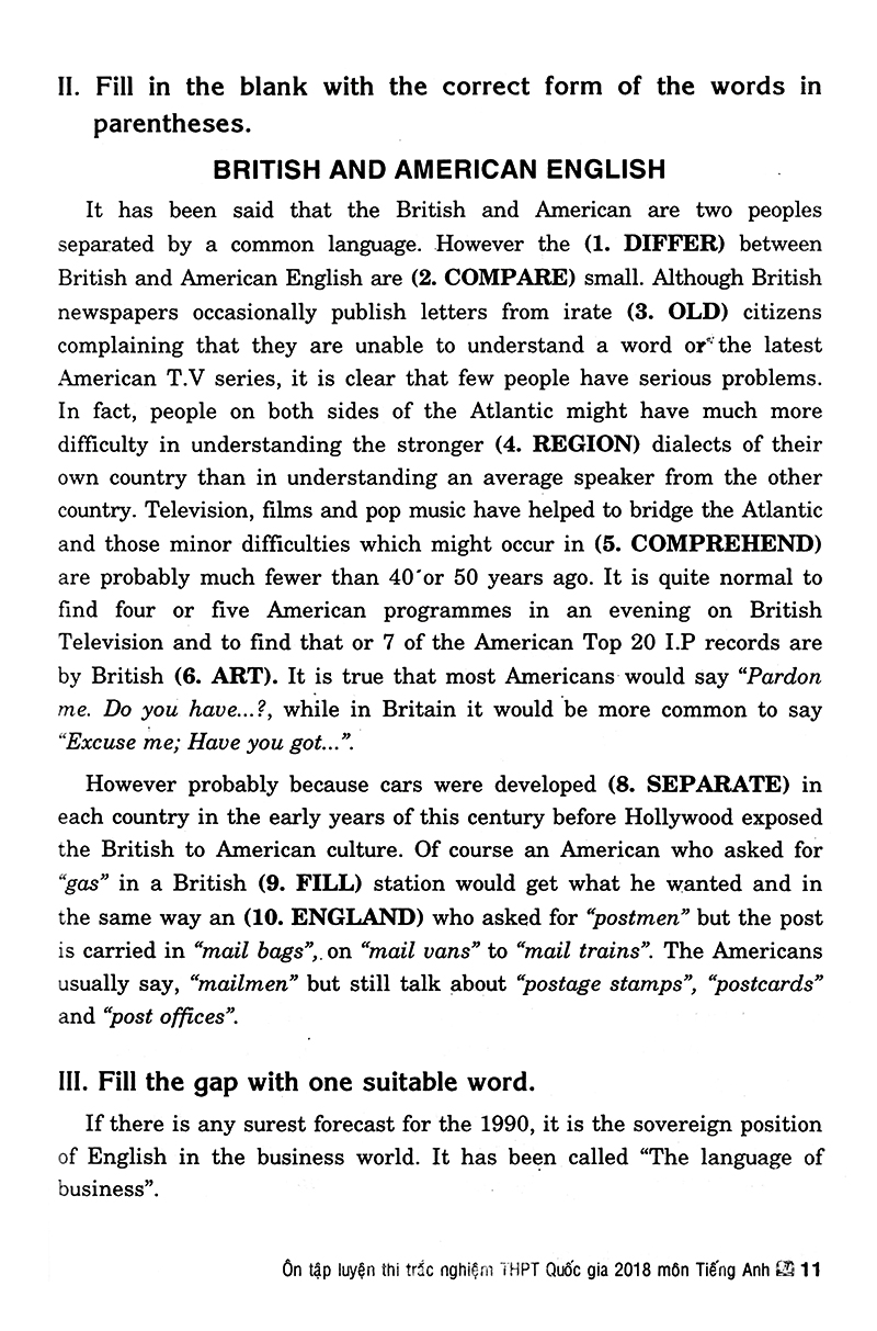 ôn tập luyện thi trắc nghiệm thpt quốc gia 2019 - môn tiếng anh - Ảnh 10