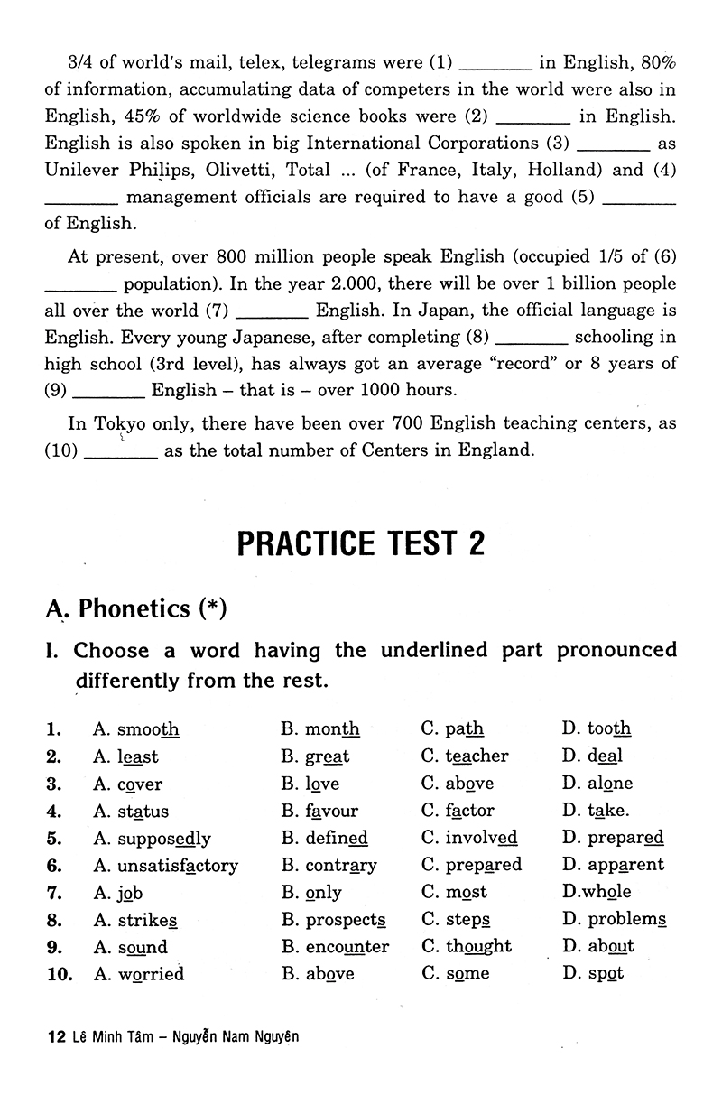 ôn tập luyện thi trắc nghiệm thpt quốc gia 2019 - môn tiếng anh - Ảnh 11