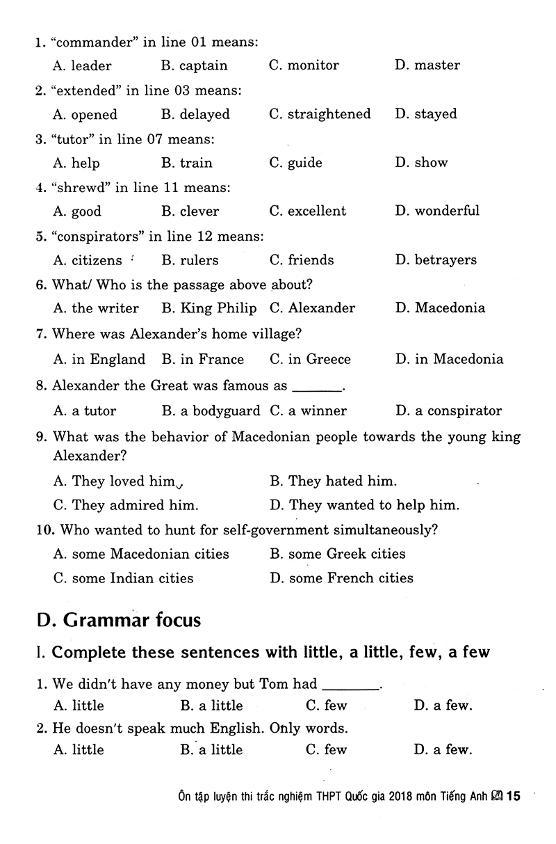 ôn tập luyện thi trắc nghiệm thpt quốc gia 2019 - môn tiếng anh - Ảnh 14