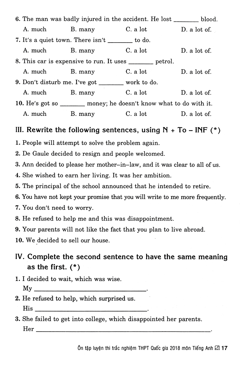ôn tập luyện thi trắc nghiệm thpt quốc gia 2019 - môn tiếng anh - Ảnh 16