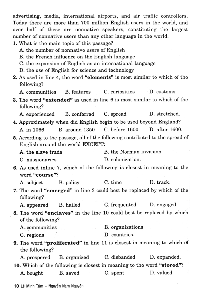 ôn tập luyện thi trắc nghiệm thpt quốc gia 2019 - môn tiếng anh - Ảnh 9