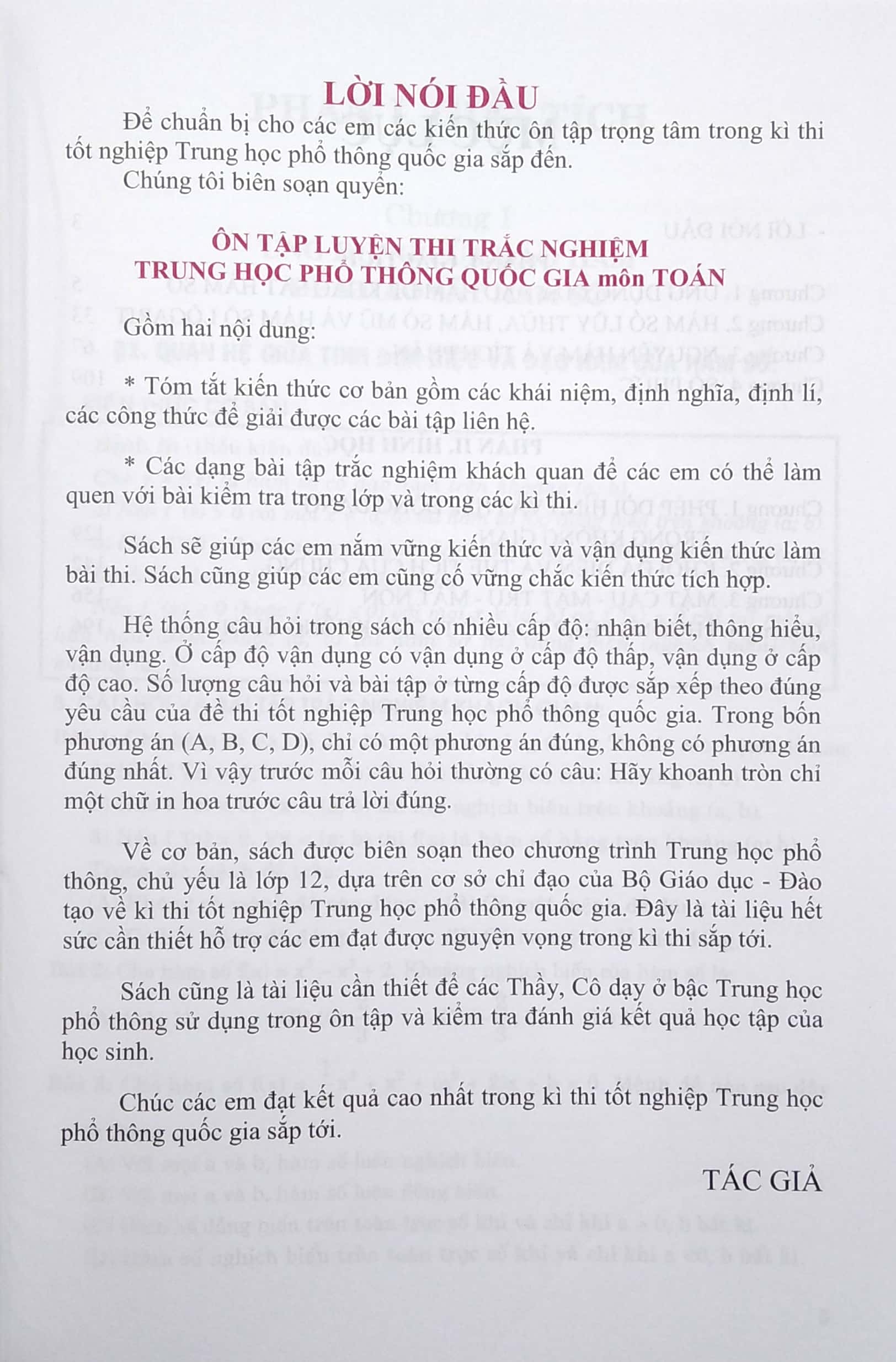 ôn tập luyện thi trắc nghiệm - thpt quốc gia 2022 - môn toán - Ảnh 4